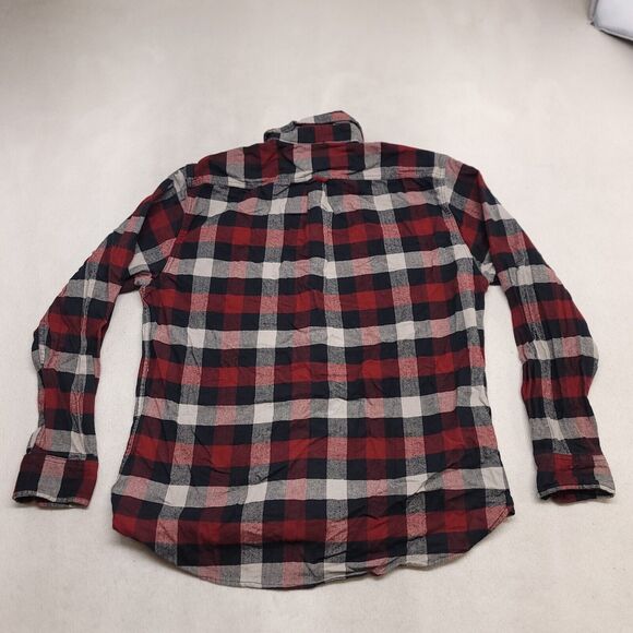 Jachs Gingham Casual Flannel Button Up Shirt Mens Size XLT Red Black White - Picture 11 of 11
